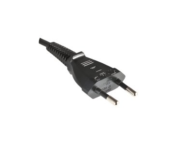 Virtajohto Euro-pistoke tyyppi C-C7, 0.75mm², Euro-pistoke/IEC 60320-C7, VDE, musta, DINIC-kotelo, pituus 5.00m.